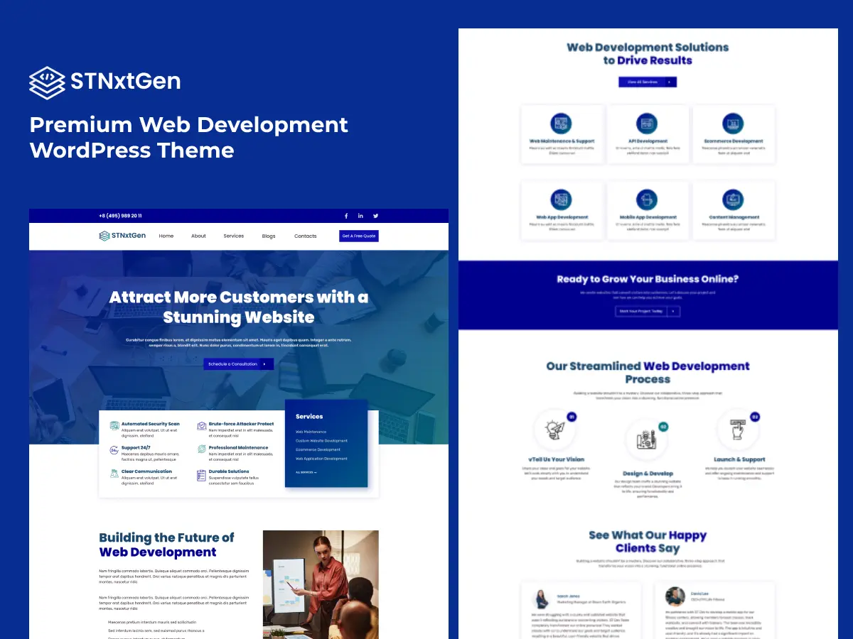 ST NxtGen - Premium Web Development WordPress Theme