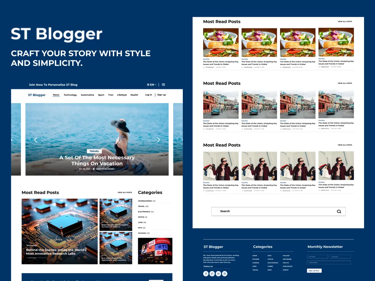 ST Blogger - Premium Blog WordPress Theme